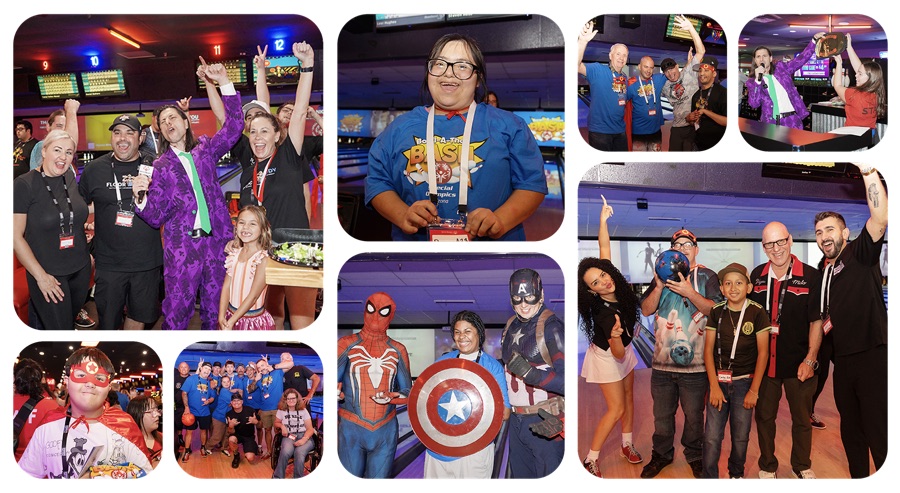 The BotBuilders team in costume at the company bowl-a-thon
